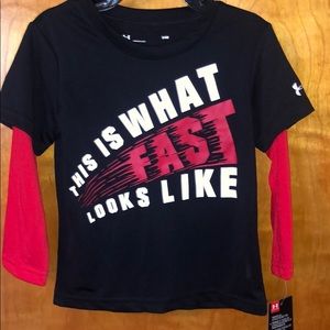 Infant Boys, Under Armour, Black & Red Long Sleeve